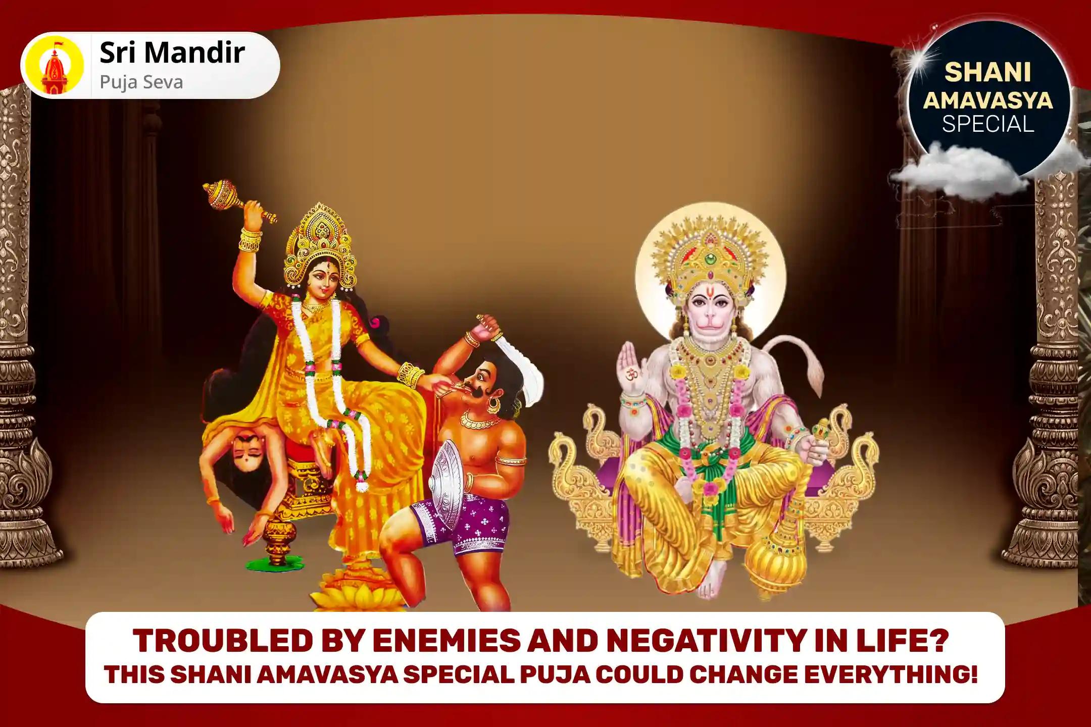 Shani Amavasya Bagalamukhi-Hanuman Victory over Enemies Special Maa Bagalamukhi Shatru Buddhi Vinashini Yagya and Hanuman Shatrunjay Pujan for Protection from Enemies and Destroying Negativity