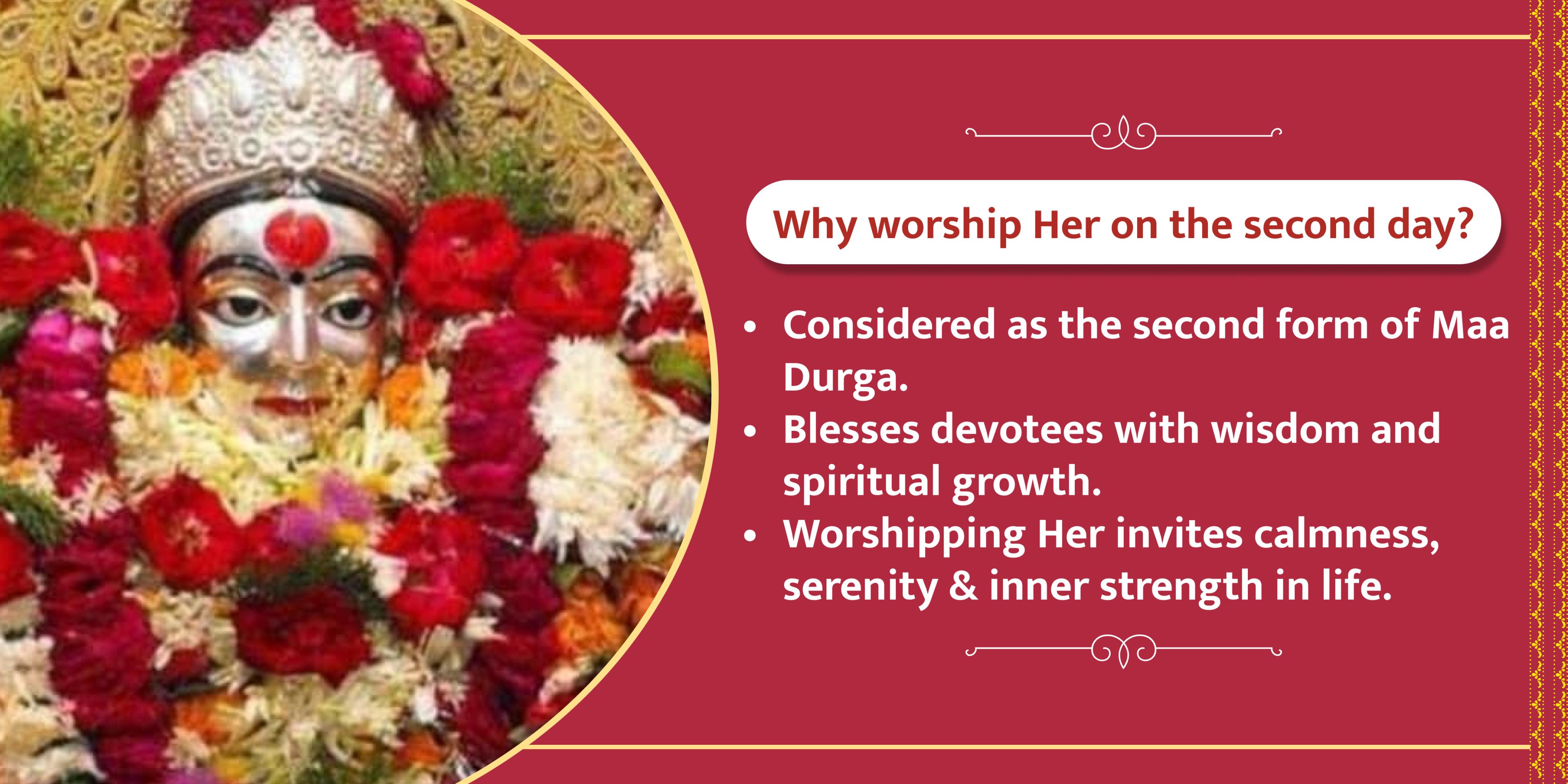 Chaitra Navratri Second Day Maa Brahmacharini Chadhava
