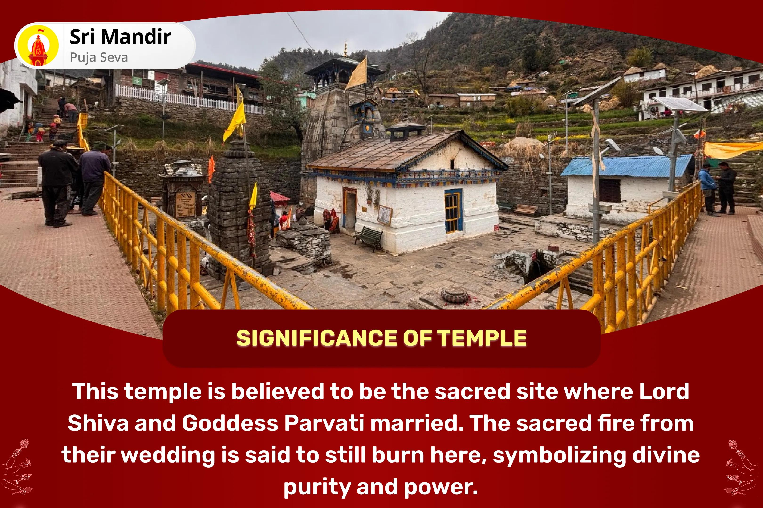 Sacred Land of Shiva & Shakti’s Union - Triyuginarayan Special Shiv Parvati Vivah Pujan Devi Mahatmyam Path and Ardhanareshwar Puja for Marital Bliss & Relationship Strengthening