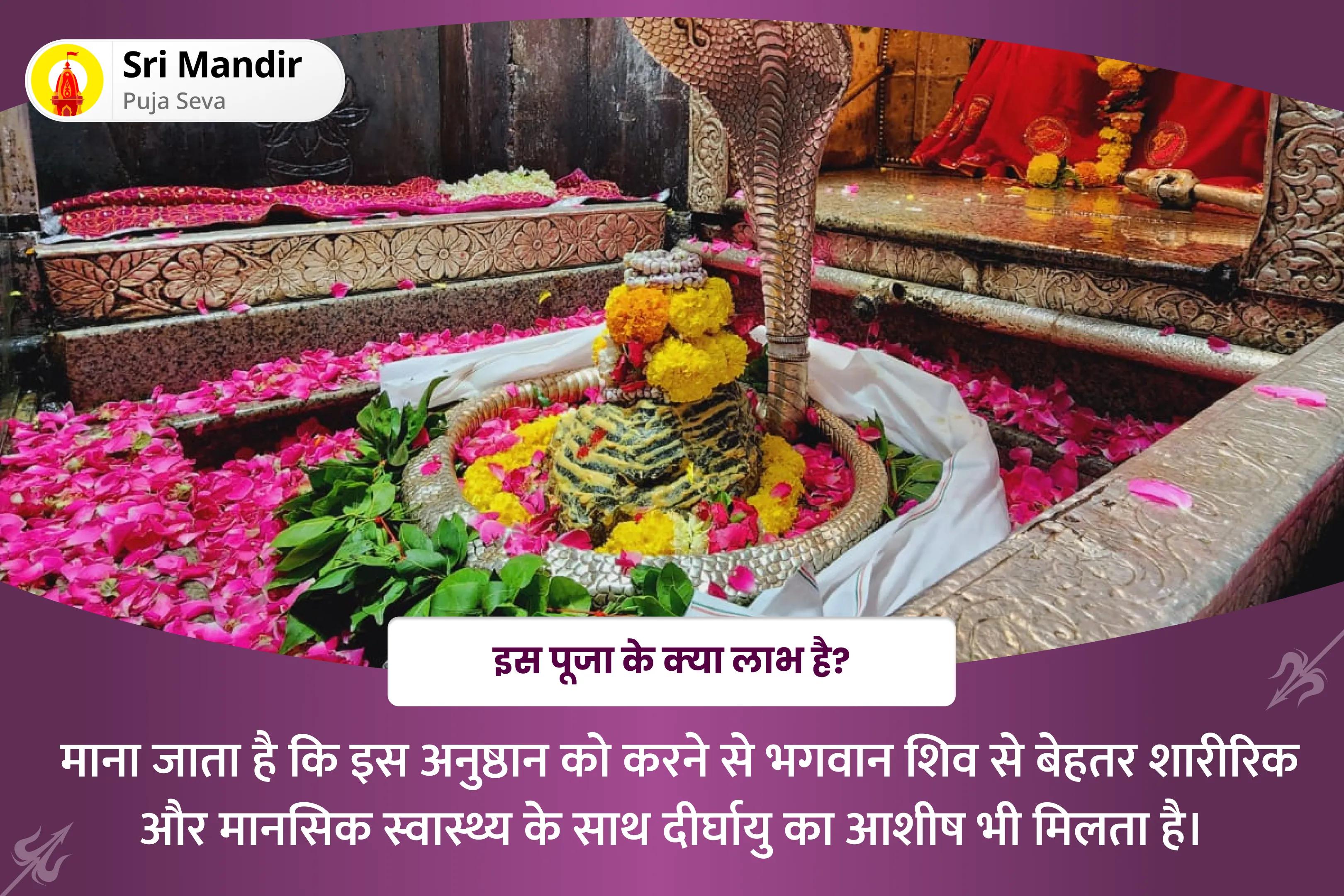 बेहतर स्वास्थ्य एवं लंबी आयु के आशीष के लिए शिव के दिव्य उपचार को आमंत्रित करें शारीरिक और मानसिक स्वास्थ्य विशेष स्वास्थ्य और तंदुरुस्ती विशेष पूजा और यज्ञ