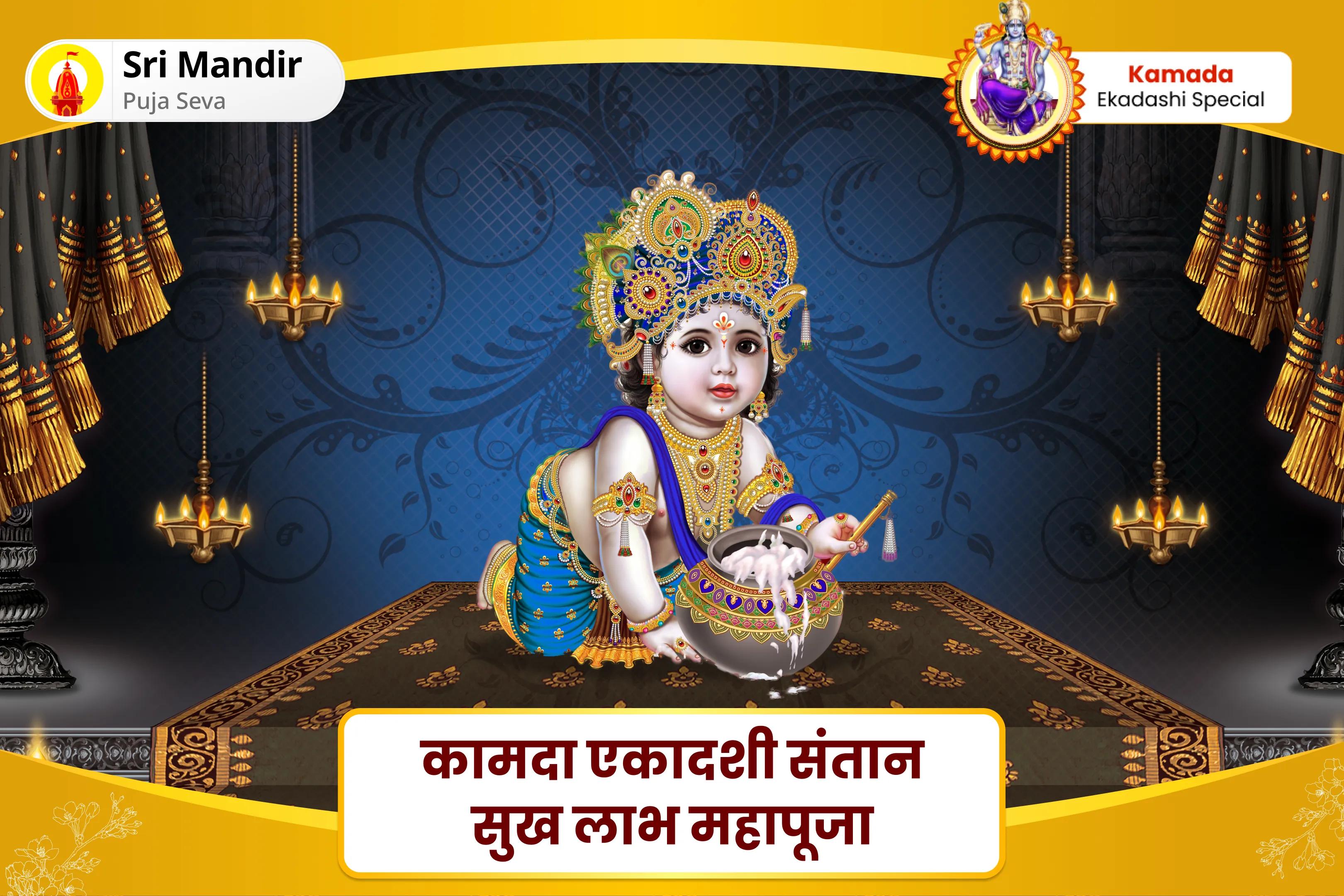 बच्चों और परिवार की भलाई के लिए कामदा एकादशी संतान सुख समृद्धि विशेष 11,000 संतान गोपाल मंत्र जाप, श्री लड्डू गोपाल पंचामृत अभिषेक, संतान सुख प्राप्ति हवन