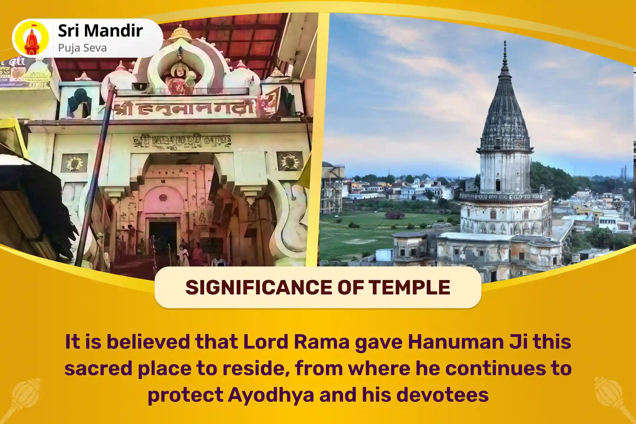 Hanuman Jayanti Ayodhya Hanuman Garhi-Rajdwar Combo Ram Stuti Rajdwar Pujan and 11,000 Hanuman Mool Mantra Jaap & Yagya for Defeating Demons to Find Purpose in Life
