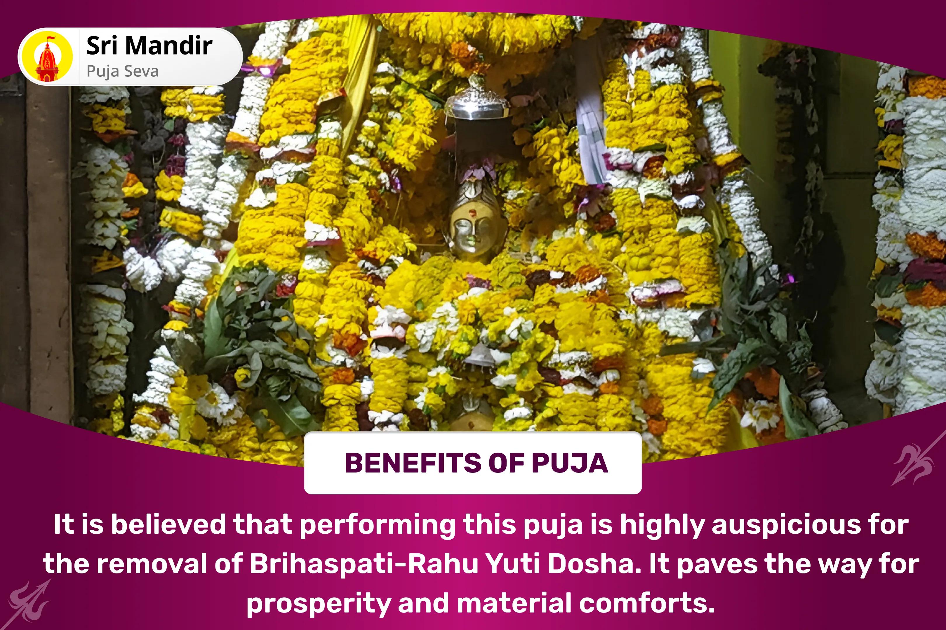 Rahu Shanti Wealth and Prosperity Special Brihaspati-Rahu Yuti Dosha Nivaran 18,000 Rahu Mool Mantra Jaap, 16,000 Brihaspati Mool Mantra Jaap and Havan for Prosperity and Material Well-Being