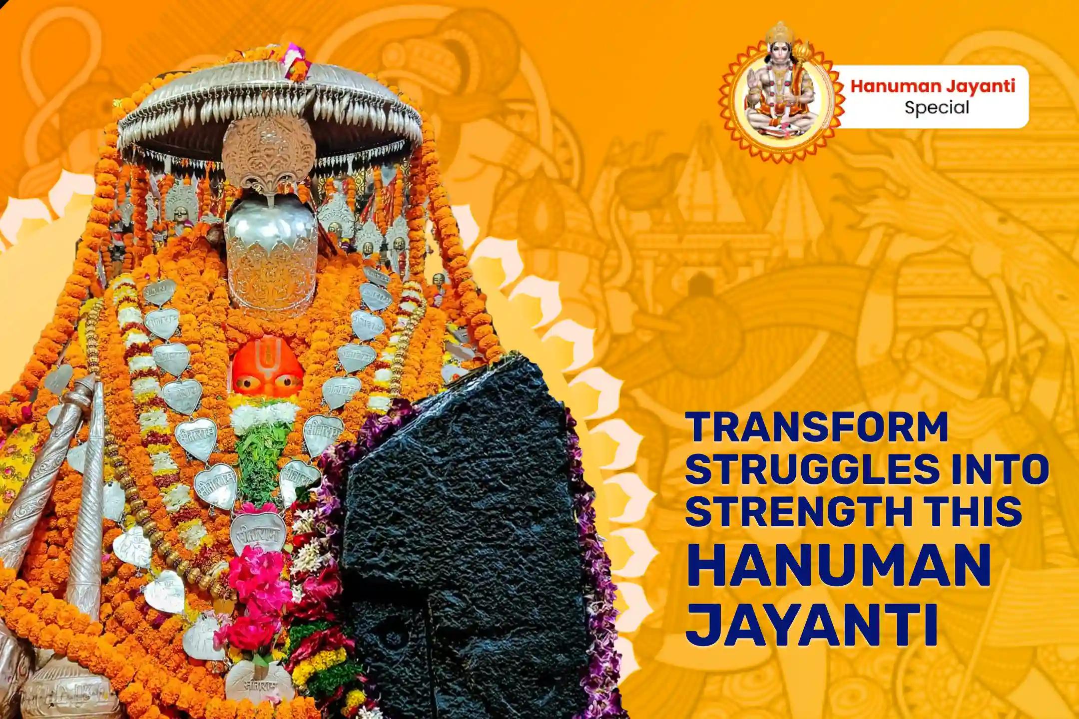Hanuman Jayanti Hanuman Garhi and Shani Shingnapur Combo Hanuman Garhi Sindoor Chandan Abhishek, 11,000 Hanuman Mool Mantra Japa and Shani Shingnapur Til Tel Abhishek for Hanuman's Blessings to Overcome Hurdles in Life