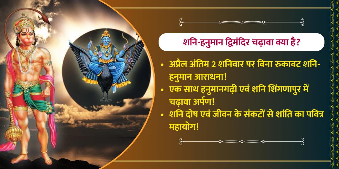 अप्रैल अंतिम 2 शनिवार शनि-हनुमान चढ़ावा संकल्प