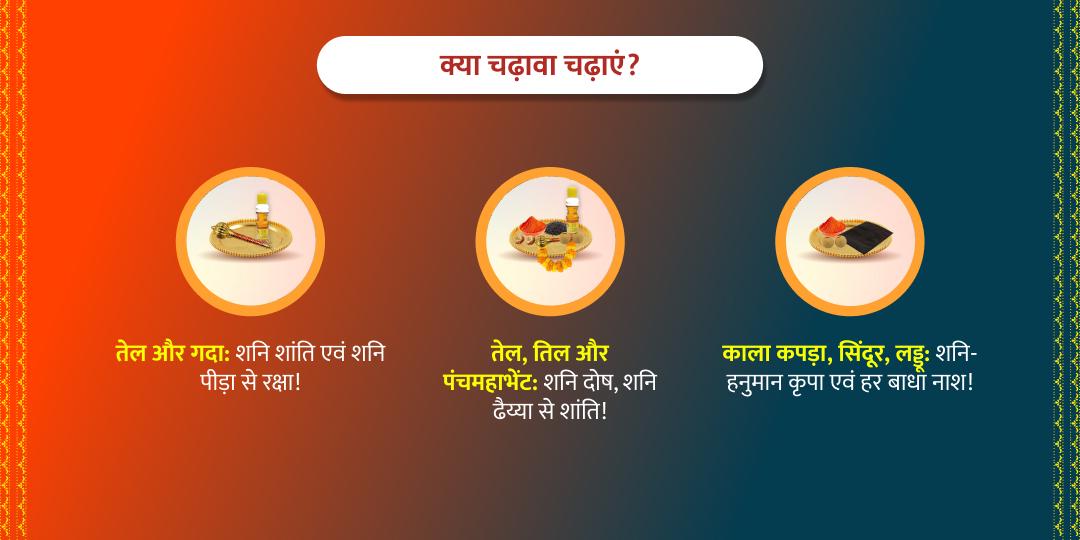 शनिवार शनि देव एवं हनुमान द्विमंदिर चढ़ावा