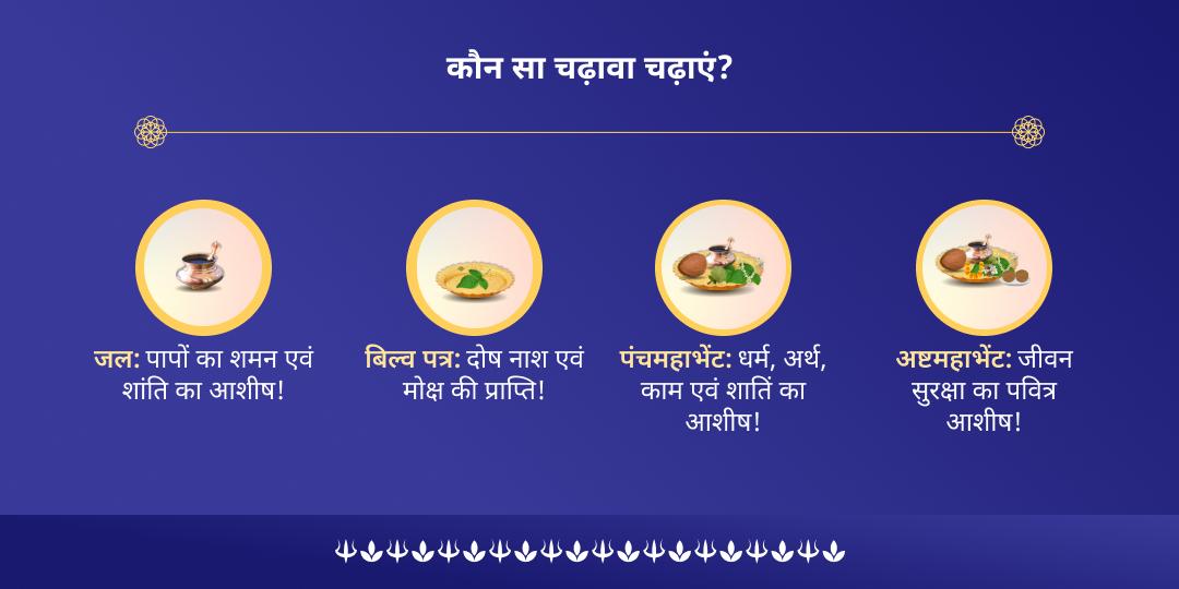 सोमवार कालाष्टमी महायोग ओंकारेश्वर ज्योतिर्लिंग चढ़ावा