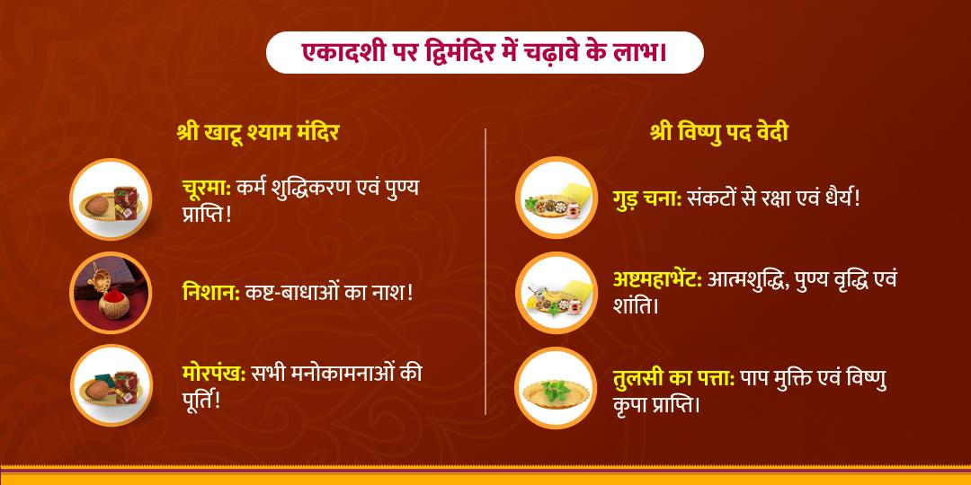 खाटू-विष्णु वरुथिनी एकादशी विशेष द्विमंदिर चढ़ावा