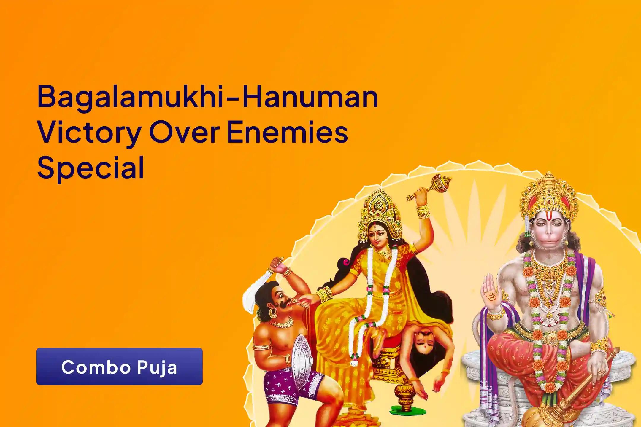 Bagalamukhi-Hanuman Victory over Enemies Special Maa Bagalamukhi Shatru Buddhi Vinashini Yagya and Hanuman Shatrunjay Pujan For Protection from Enemies and Destroying Negativity