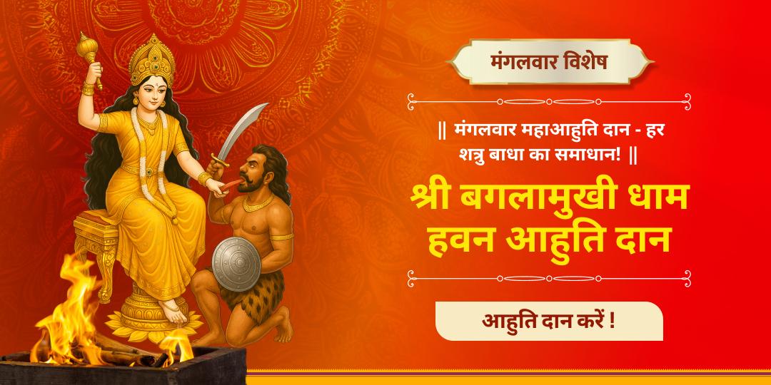 मंगलवार विशेष हवन आहुति दान बगलामुखी धाम