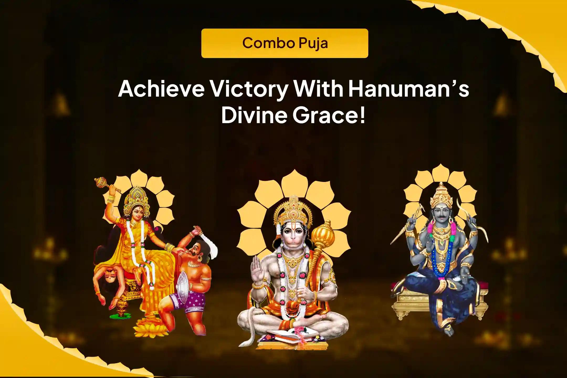  Bagalamukhi Jayanti Bagalmukhi-Shani-Hanuman Combo Special Maa Bagalamukhi Tantra Yukta Havan, 1008 Hanuman Sankat Mochan Path and Shani Til Tel Abhishek For Fierce Protection from Negativity and Evil Energies
