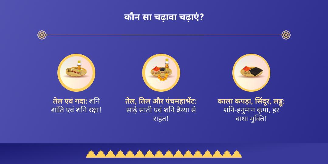 शनि त्रयोदशी महायोग शनि-हनुमान द्विमंदिर चढ़ावा 