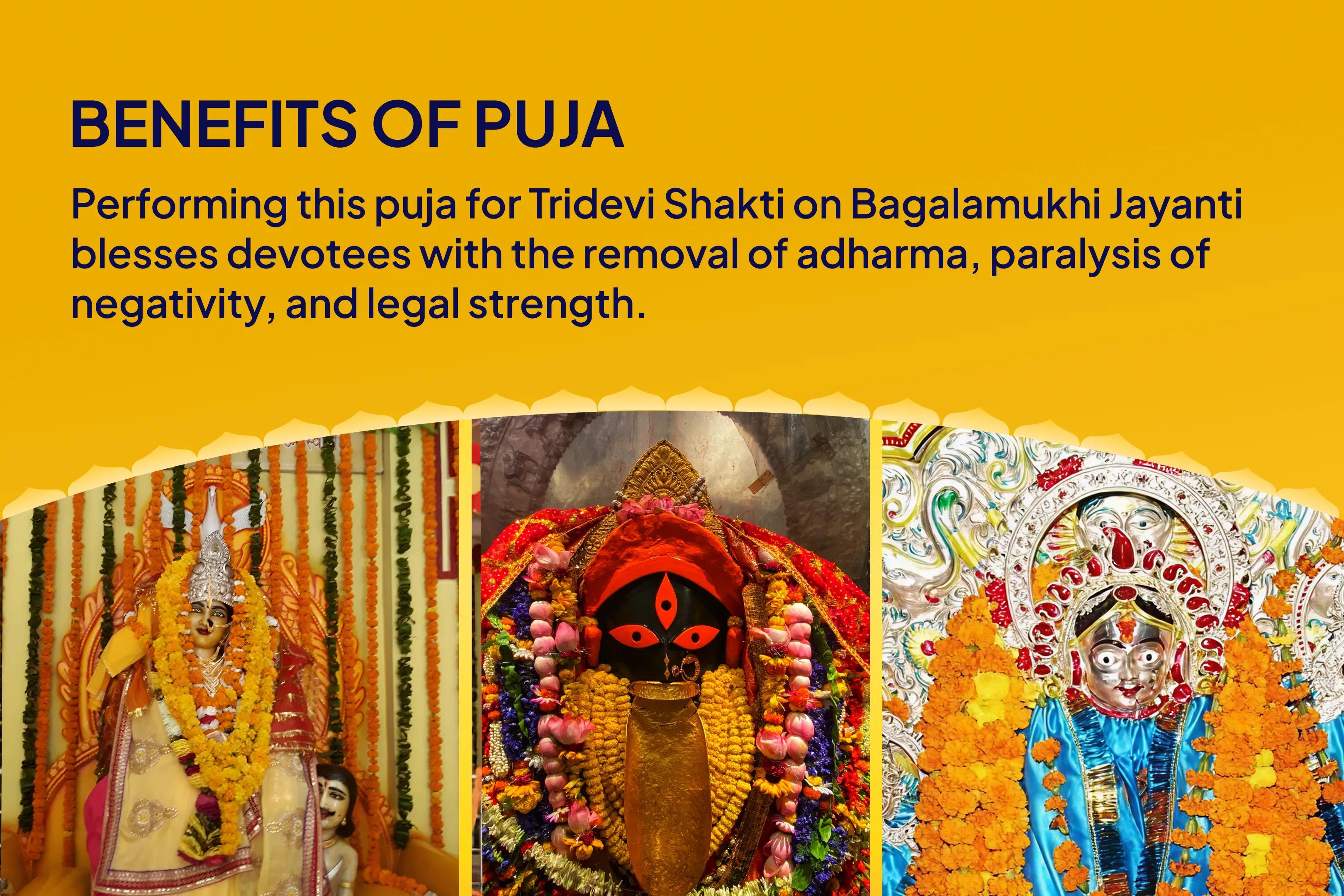 Shakti Peeth Tri-Power Combo - Jayanti Special Bagalamukhi-Kali-Tripura Tridevi Energy Activation Puja & Yagya to Attract Love, Settle Debts & Remove Negative Forces