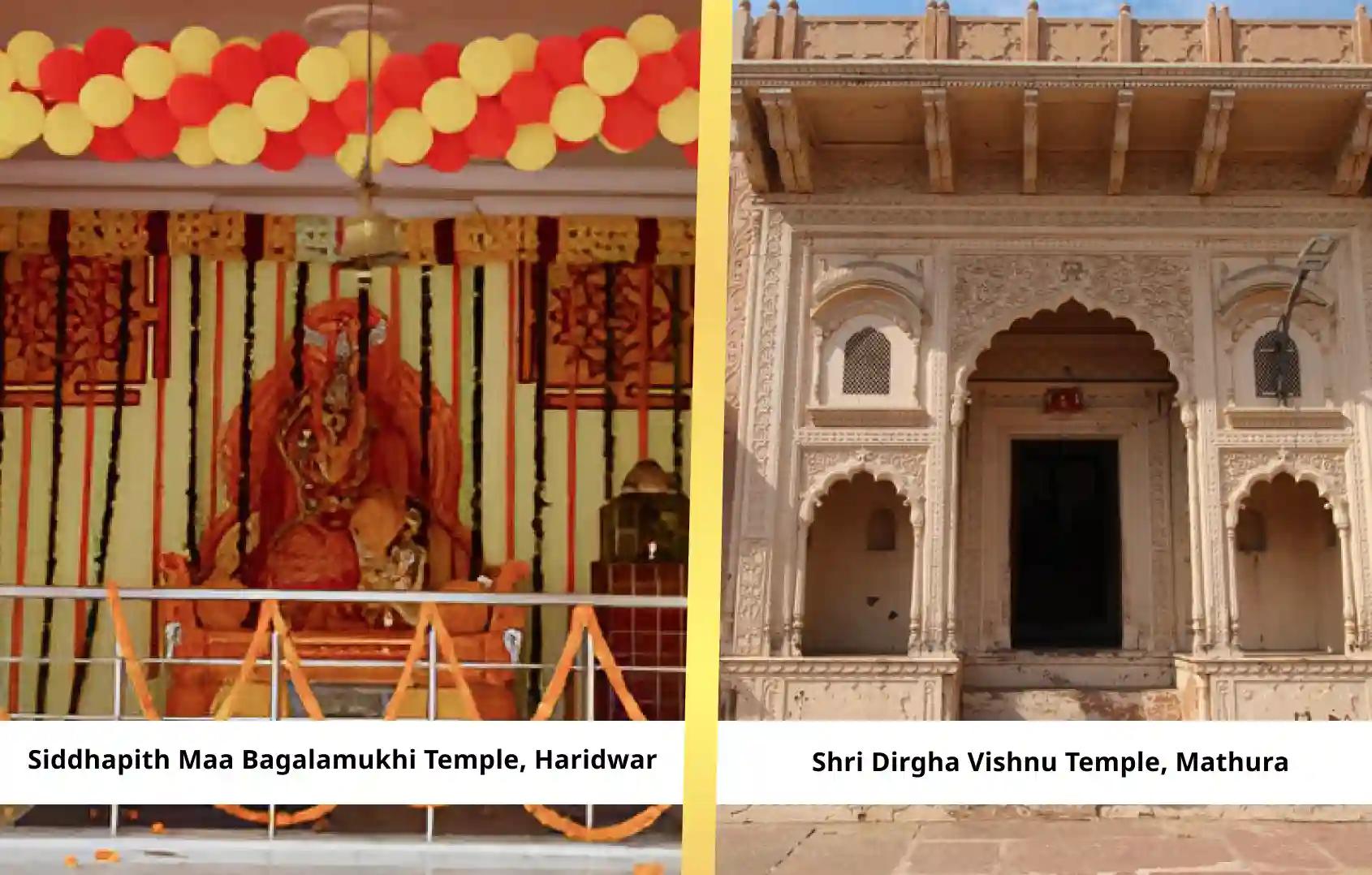Siddhpeeth Maa Bagalamukhi Temple, Dirgh Vishnu Temple,Haridwar, Mathura