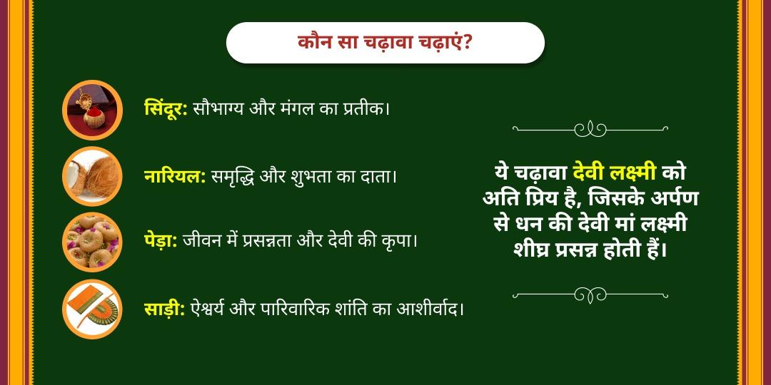 शुक्रवार महालक्ष्मी शक्तिपीठ चढ़ावा 