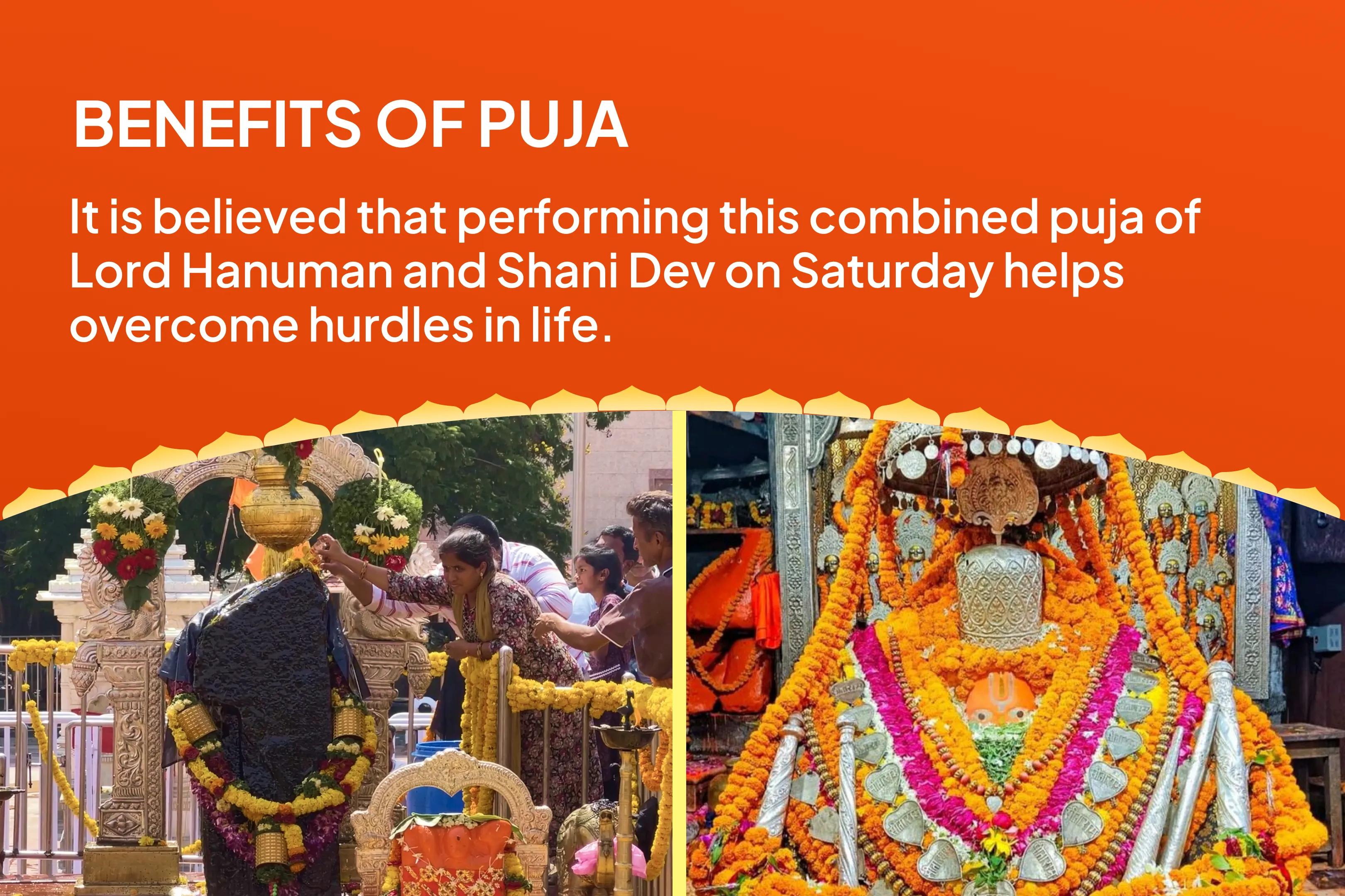  Saturday Hanuman Garhi and Shani Shingnapur Combo Hanuman Garhi Sindoor Chandan Abhishek, 11,000 Hanuman Mool Mantra Jaap and Shani Shingnapur Til Tel Abhishek For Hanuman's Blessings to Overcome Hurdles in Life