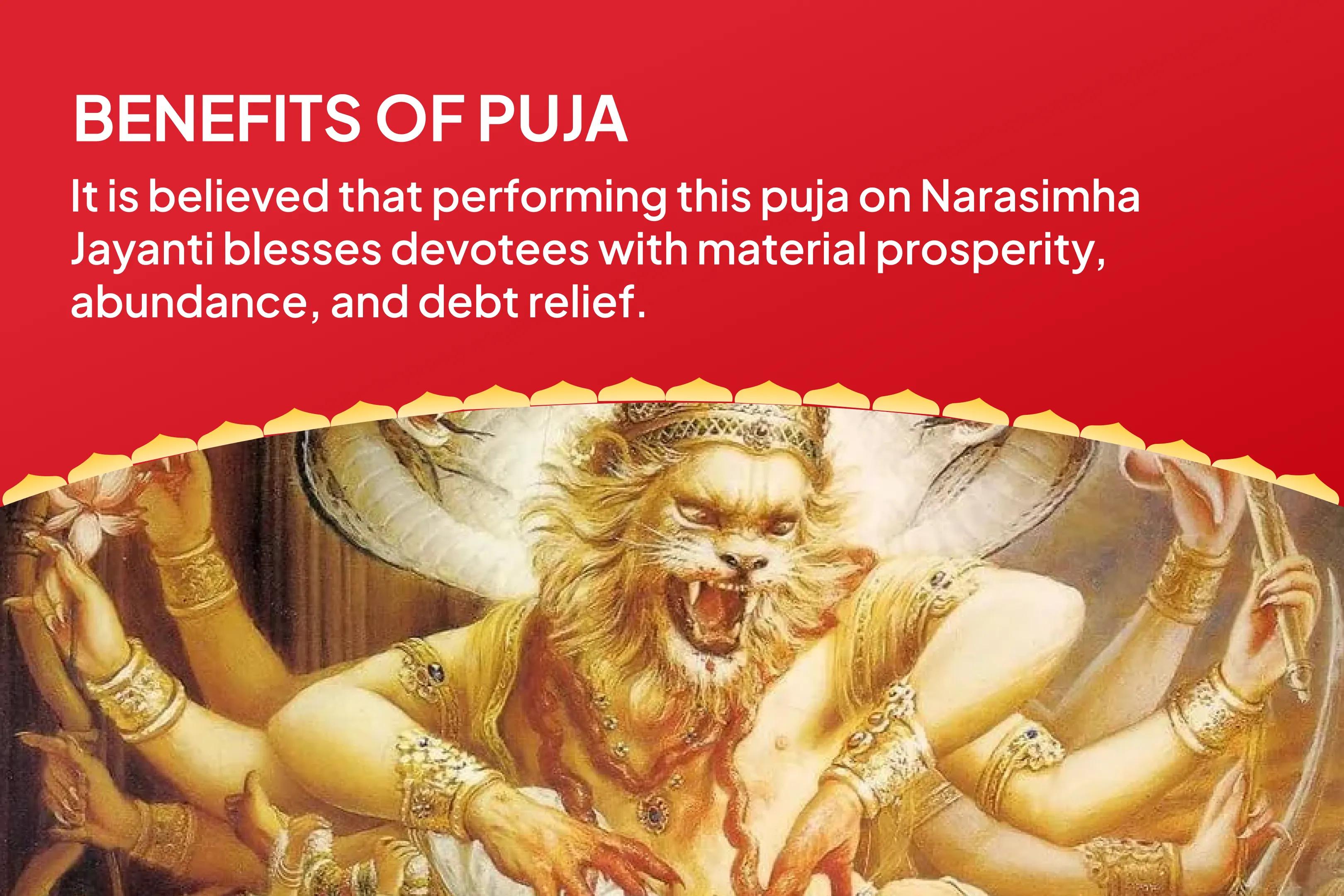 Narasimha Jayanti Venkateshwara Balaji Kshetra Anushthan Lakshmi Narasimha Stotra Path and Ashta Lakshmi Homam For Material Prosperity, Abundance and Debt-Relief