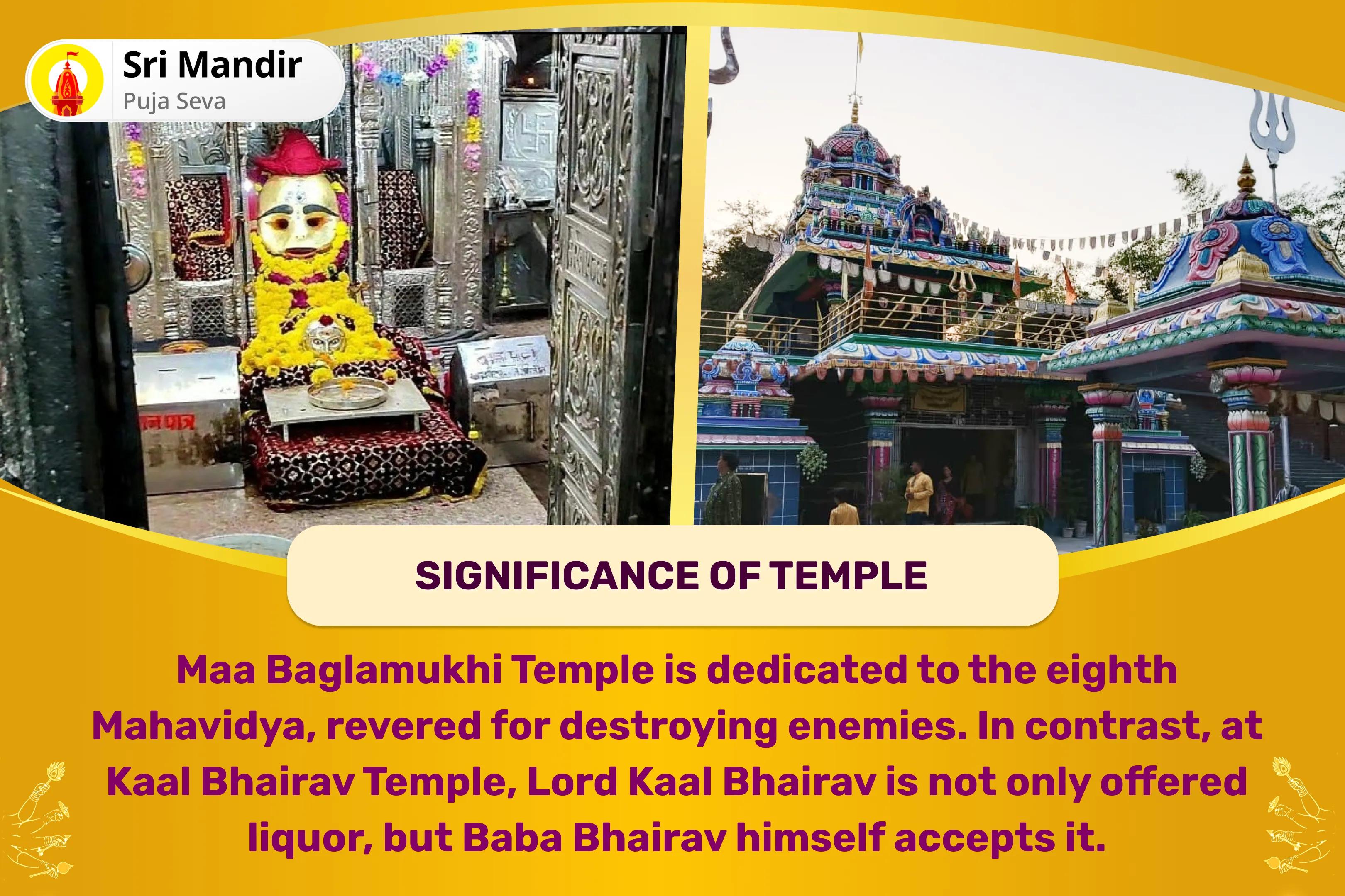 Kalashtami Bagalamukhi-Bhairav-Hanuman Shatru Nashak Combo Maa Bagalamukhi, Kaal Bhairav and Sankat Mochan Hanuman Sarva Kasht Nivaran Puja and Yagya For Protection from Enemies, Destroying Negativity and Removing Obstacles in Life