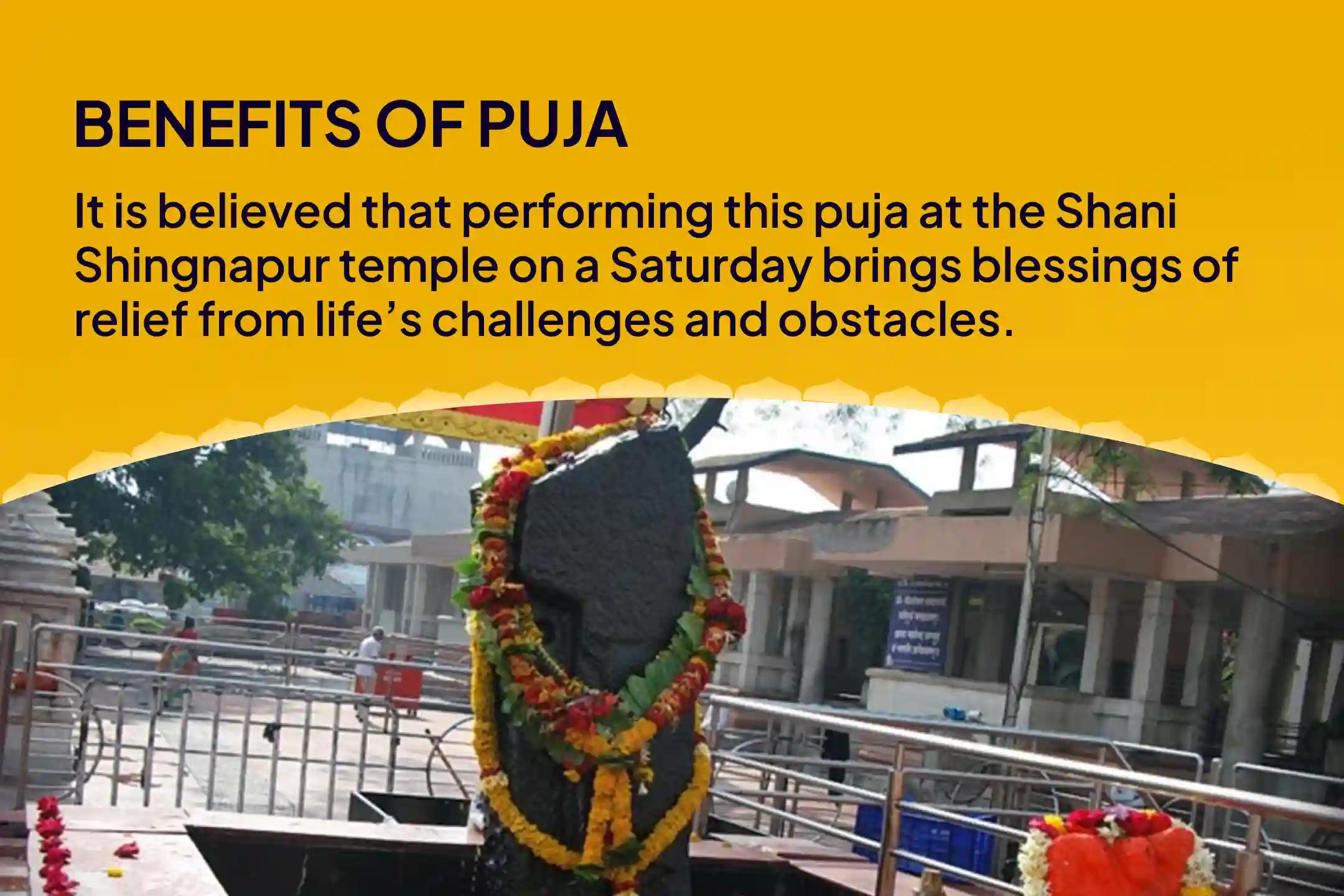 Saturday Shani Shingnapur Special Shani Saade Saati Peeda Shanti Mahapuja, Shani Til Tel Abhishek and Mahadasha Shanti Mahapuja for Overcoming Challenges and Adversities in Life