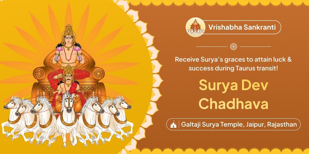 Step into the light of Surya’s grace for luck & success on Vrishabha Sankranti!