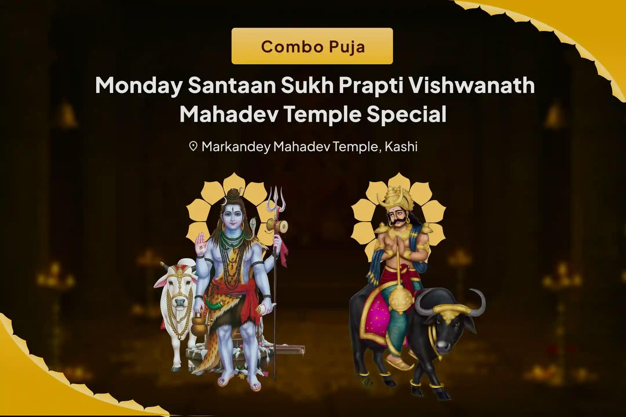 Monday Santaan Sukh Prapti Vishwanath Mahadev Temple special Markandey Mahadev Mantra Jaap, Yam Dand Mukti Pujan and Ayushya Homa for Blessing for Prosperity and Well-Being of your Children
