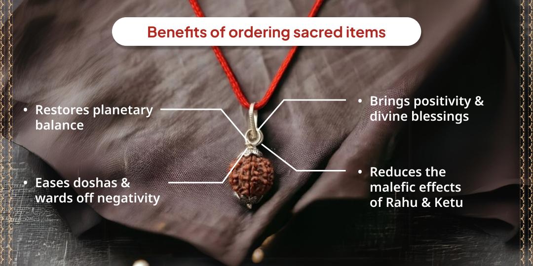 Rahu-Ketu Shanti Panchmukhi Rudraksha and Sacred Thread Home Delivery