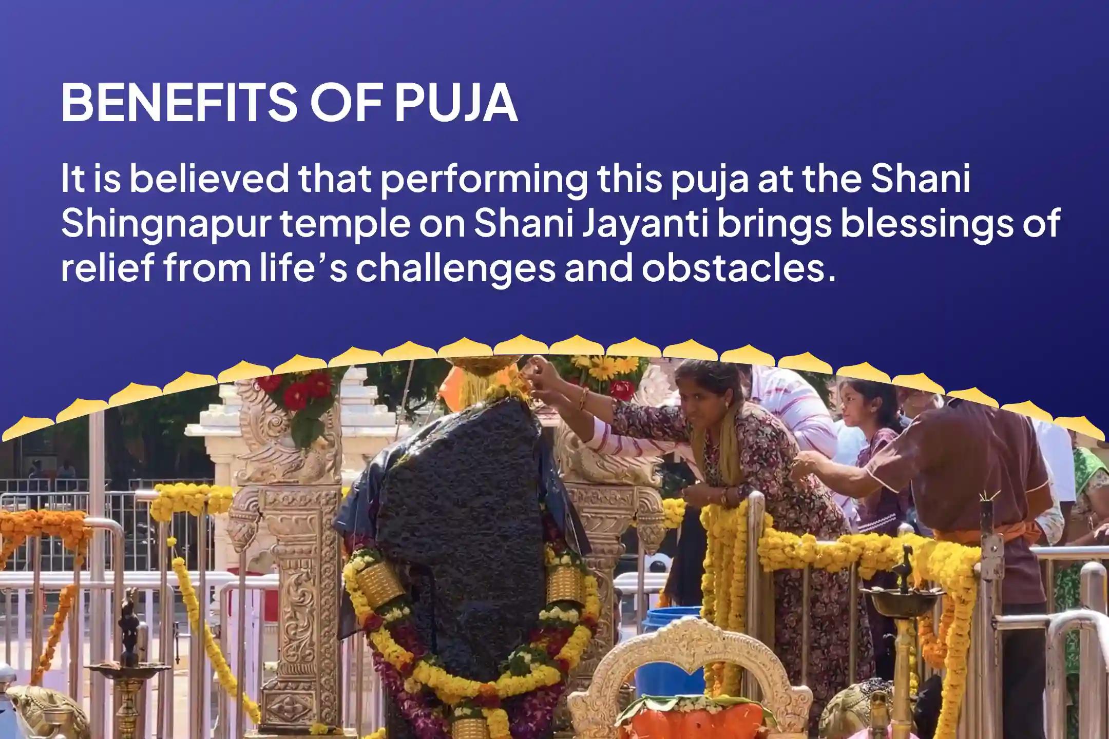 Shani Jayanti Amavasya Shani Shingnapur Special  Shani Saade Saati Peeda Shanti Mahapuja, Shani Til Tel Abhishek and Mahadasha Shanti Mahapuja for Overcoming Challenges and Adversities in Life