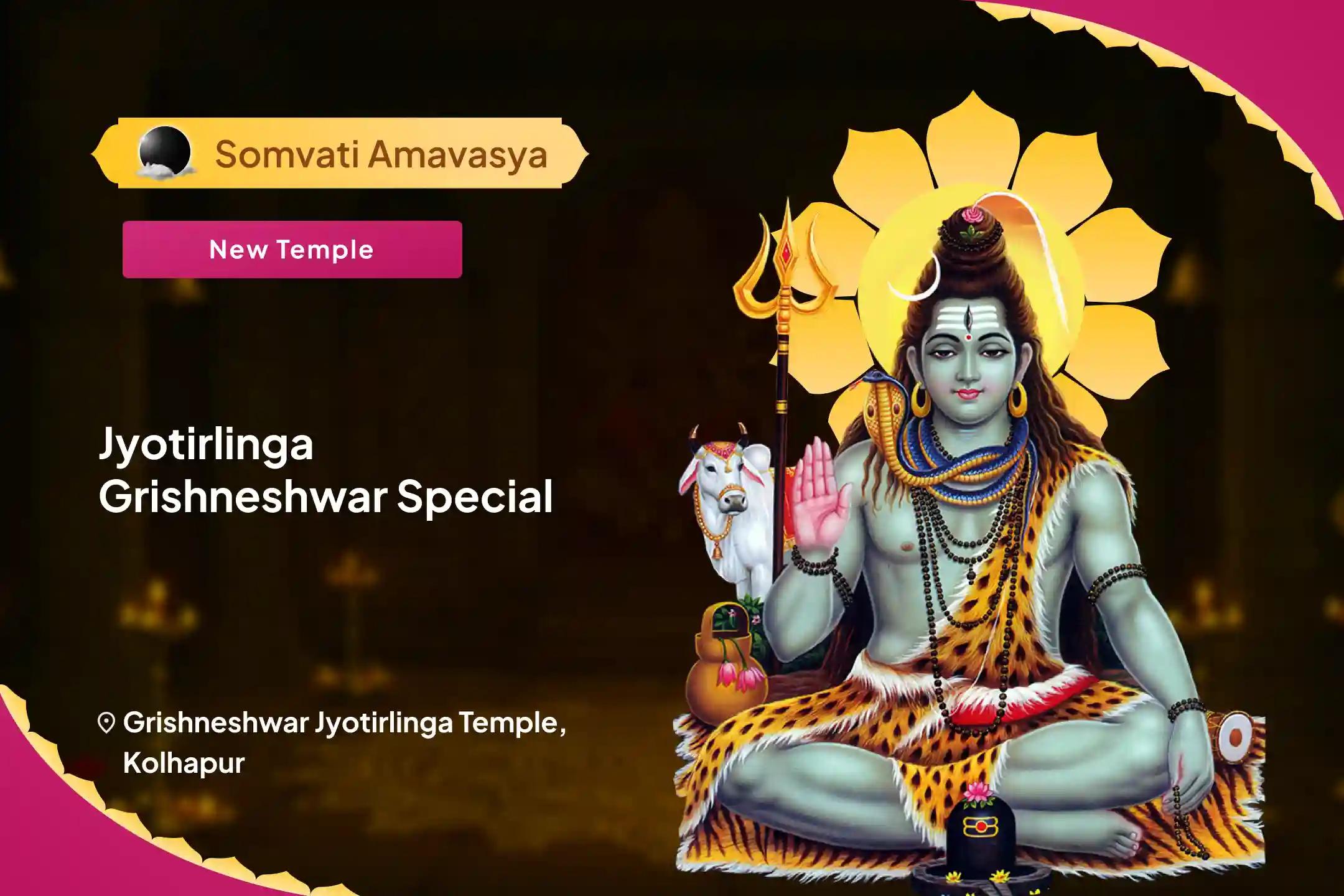 Jyotirlinga Somvati Amavasya Grishneshwar Special Shiv Rudrabhishek and Rudra Homam for Peace of Ancestor's souls and Resolving Family Disputes
