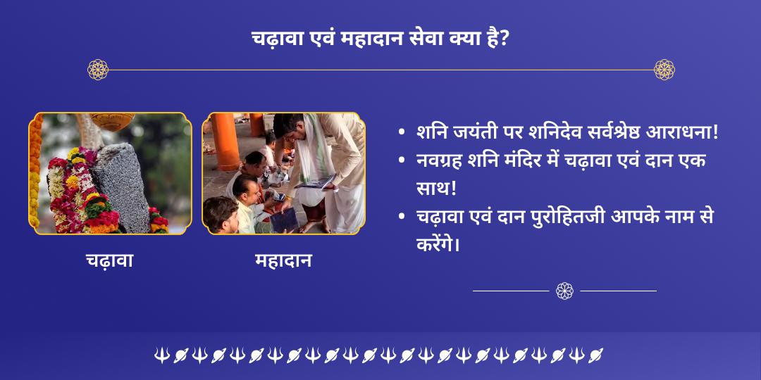 शनि जयंती नवग्रह दोष निवारण चढ़ावा एवं दान