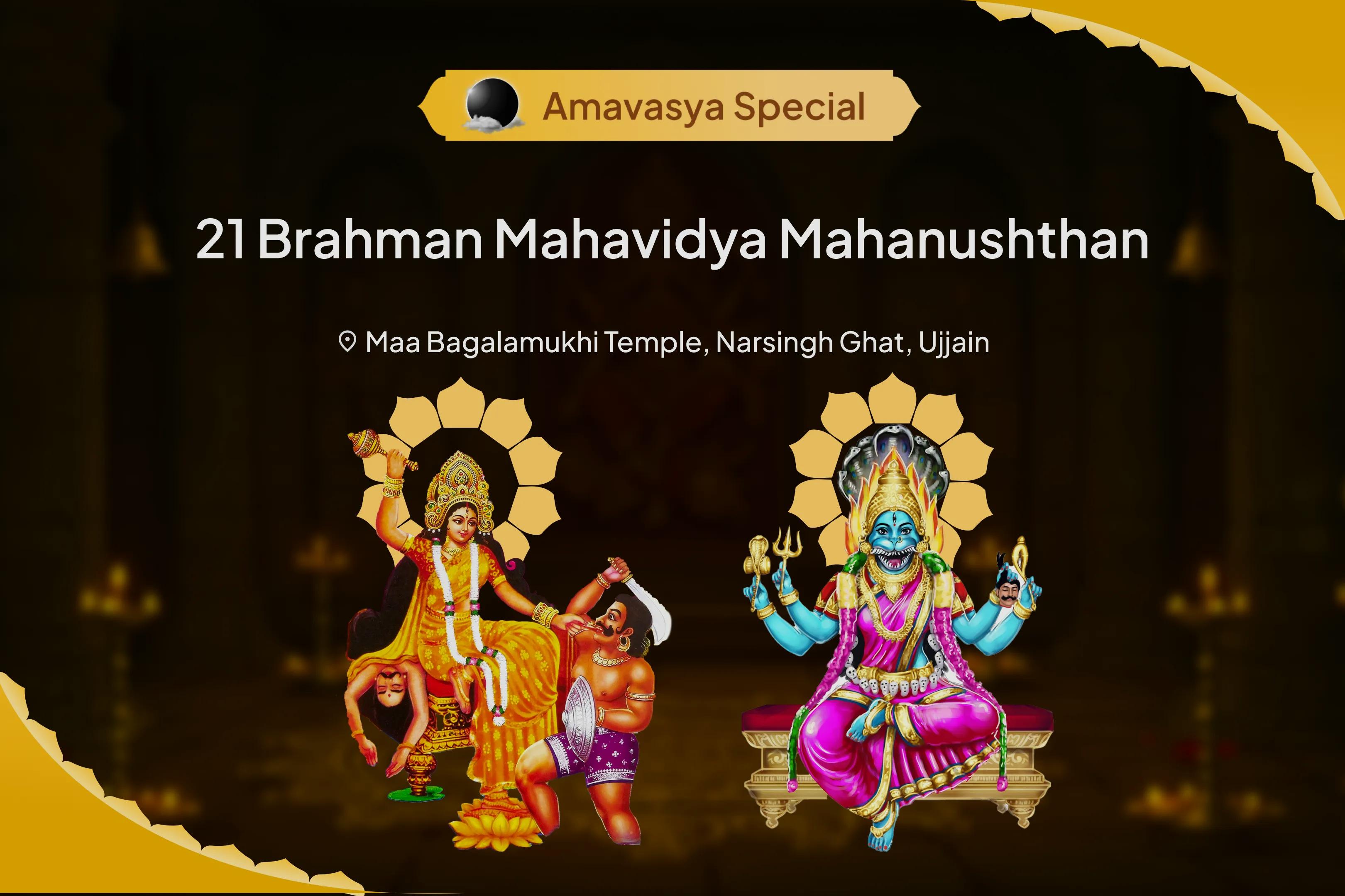 Amavasya 21 Brahman Mahavidya Mahanushthan Bagalamukhi-Pratyangira Kavach Path, 1,25,000 Bagalamukhi Mool Mantra Jaap and Havan for Devi's Protection to Repel Malevolent Energies and Negative Influences