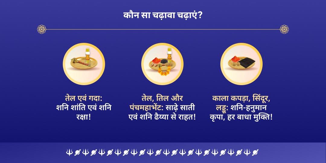 शनि त्रयोदशी महायोग शनि-हनुमान द्विमंदिर चढ़ावा 