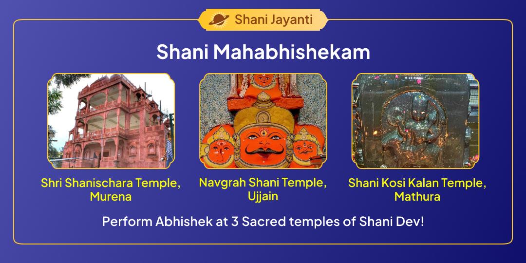 Seek relief from all the planetary doshas and obstacles caused because of it with a Mahahishek at Shani’s 3 most powerful temples