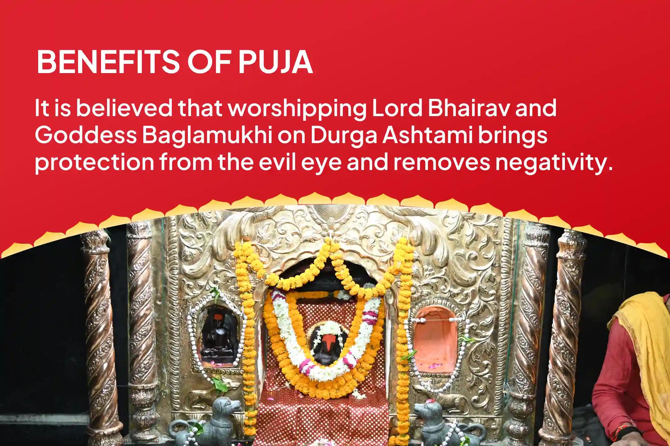 Durga Ashtami Bhairav-Devi Evil Eye Midnight Special Nazar Dosha Shanti Batuk Bhairav Raksha Kavach Tantrokta Yagya and Bagalamukhi Havan For Blessings of Removal of Evil Eye and Destruction of Negativity