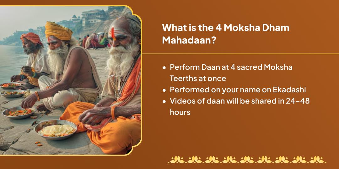 Nirjala Ekadashi – 4 Moksha Dham Mahadaan Seva