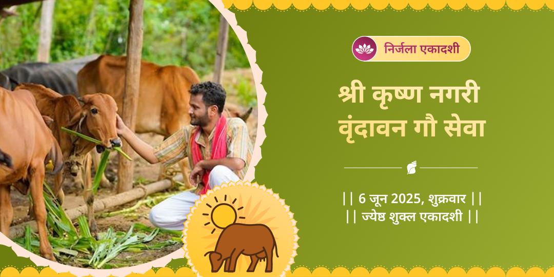 निर्जला एकादशी वृंदावन गौ सेवा