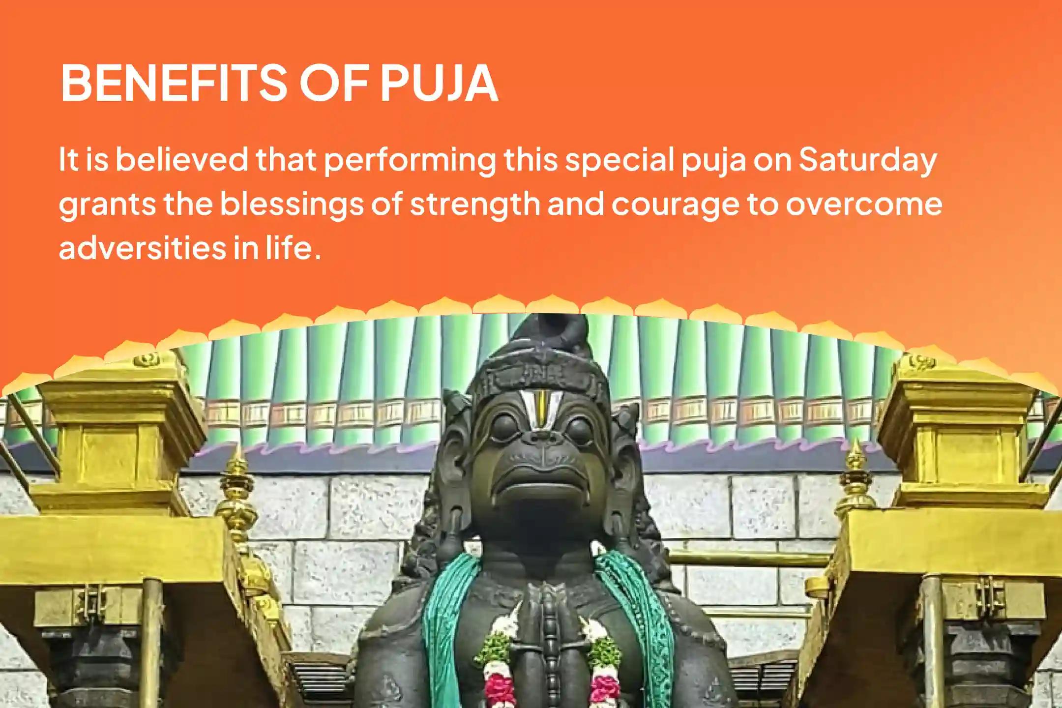 Anjaneya Aaku Puja Special Anjaneya Kumkum Tailabhishekam, 108 Vada Mala Archanai and Aaku Puja for Courage and Protection of Anjaneya Swamy to Remove Obstacles