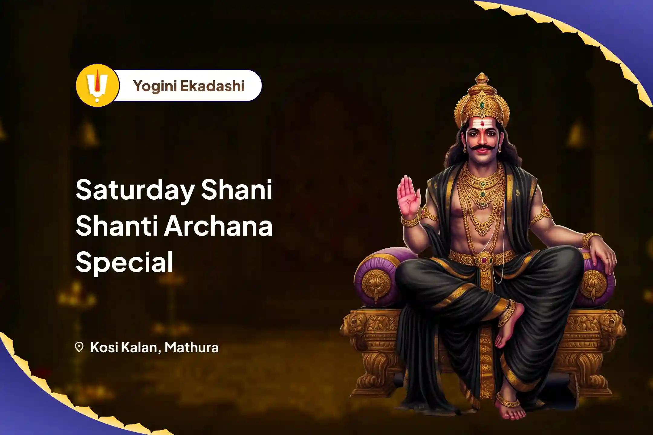 Ekadashi-Saturday Shani Shanti Archana Special Shani Shila Til Tel Abhishek and Peepal Tree Archana For Relief from Adversities, Misfortunes and Delays