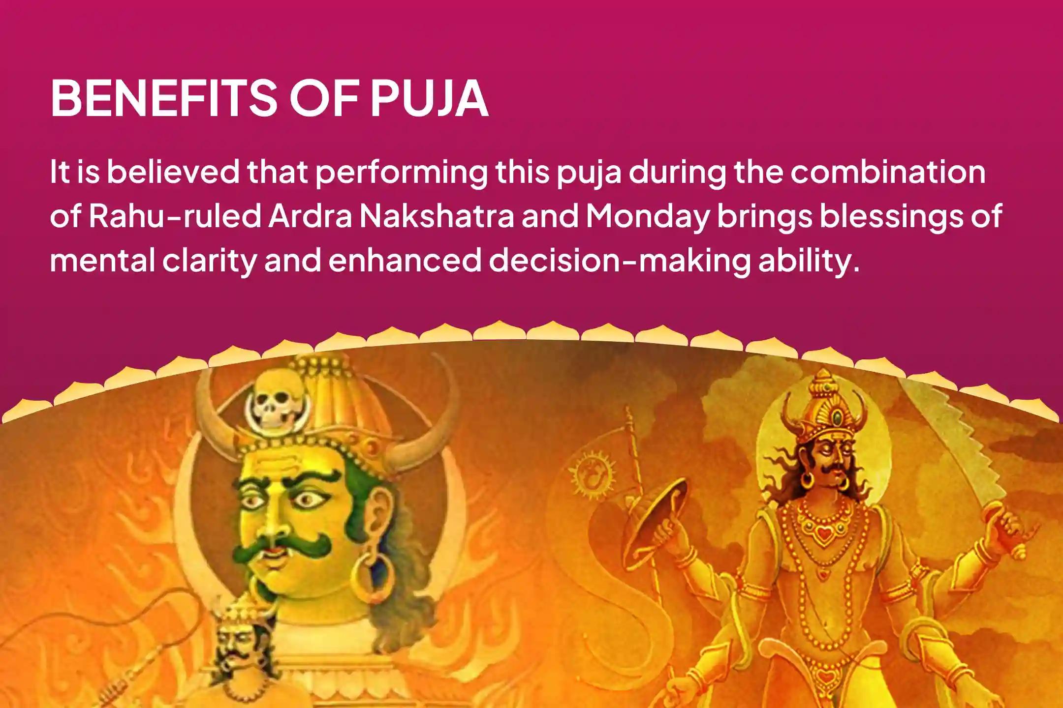 Rahu-Ketu Shanti Nakshatra Special Rahu-Ketu Peeda Shanti Puja and Shiv Rudrabhishek For the blessings of mental clarity and improved decision-making