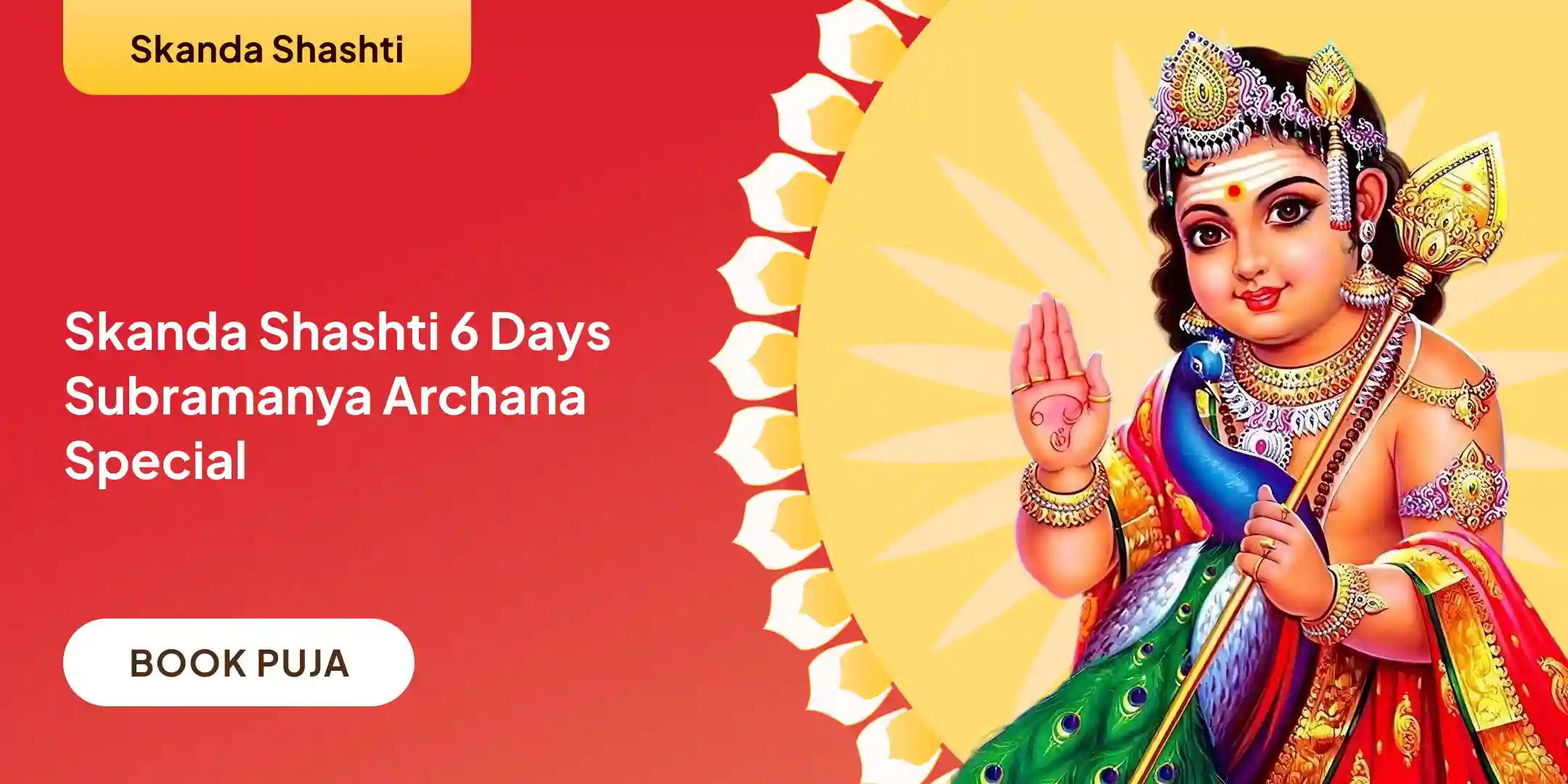6 days Vel Archana, Bhasma Archana, and Shatru Samhara Trishati Homam