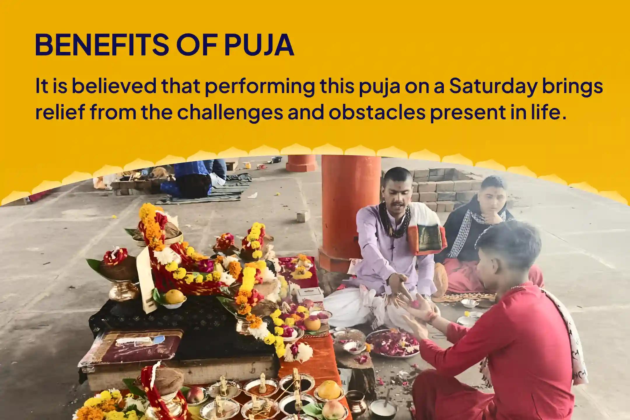 Saturday Shani Special Shani Saade Saati Peeda Shanti Mahapuja, Shani Til Tel Abhishek and Mahadasha Shanti Mahapuja for Overcoming Challenges and Adversities in Life