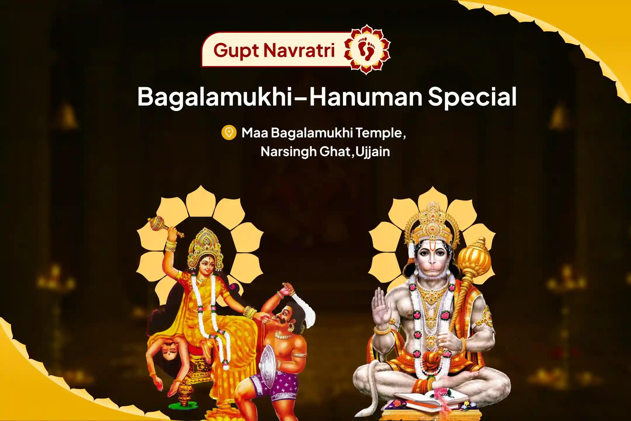 Gupt Navratri Bagalamukhi-Hanuman Special Maa Bagalamukhi Shatru Buddhi Vinashini Yagya and Hanuman Shatrunjay Pujan for Protection from Enemies and Destroying Negativity