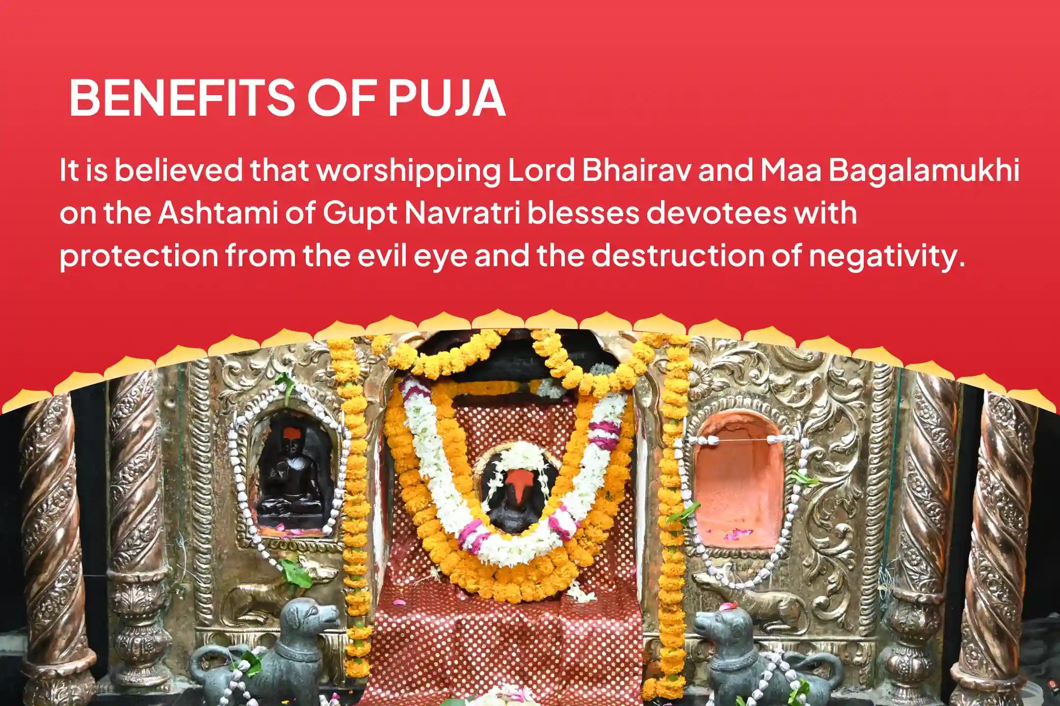 Gupt Navratri Ashtami Bhairav-Devi Evil Eye Midnight Special Nazar Dosha Shanti Batuk Bhairav Raksha Kavach Tantrokta Yagya and Bagalamukhi Havan For Blessings of Removal of Evil Eye and Destruction of Negativity