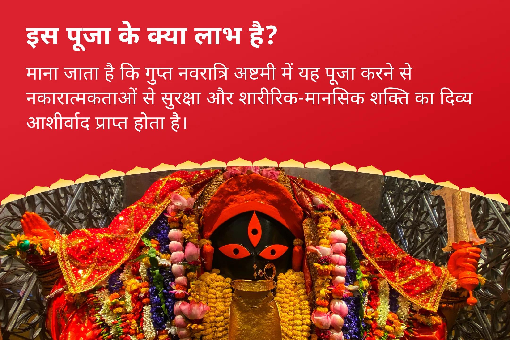 मानसिक और शारीरिक शक्ति के आशीर्वाद के लिए गुप्त नवरात्रि अष्टमी महाविद्या अनुष्ठान 10 महाविद्या पूजा, संकल्प एवं तंत्रोक्त हवन