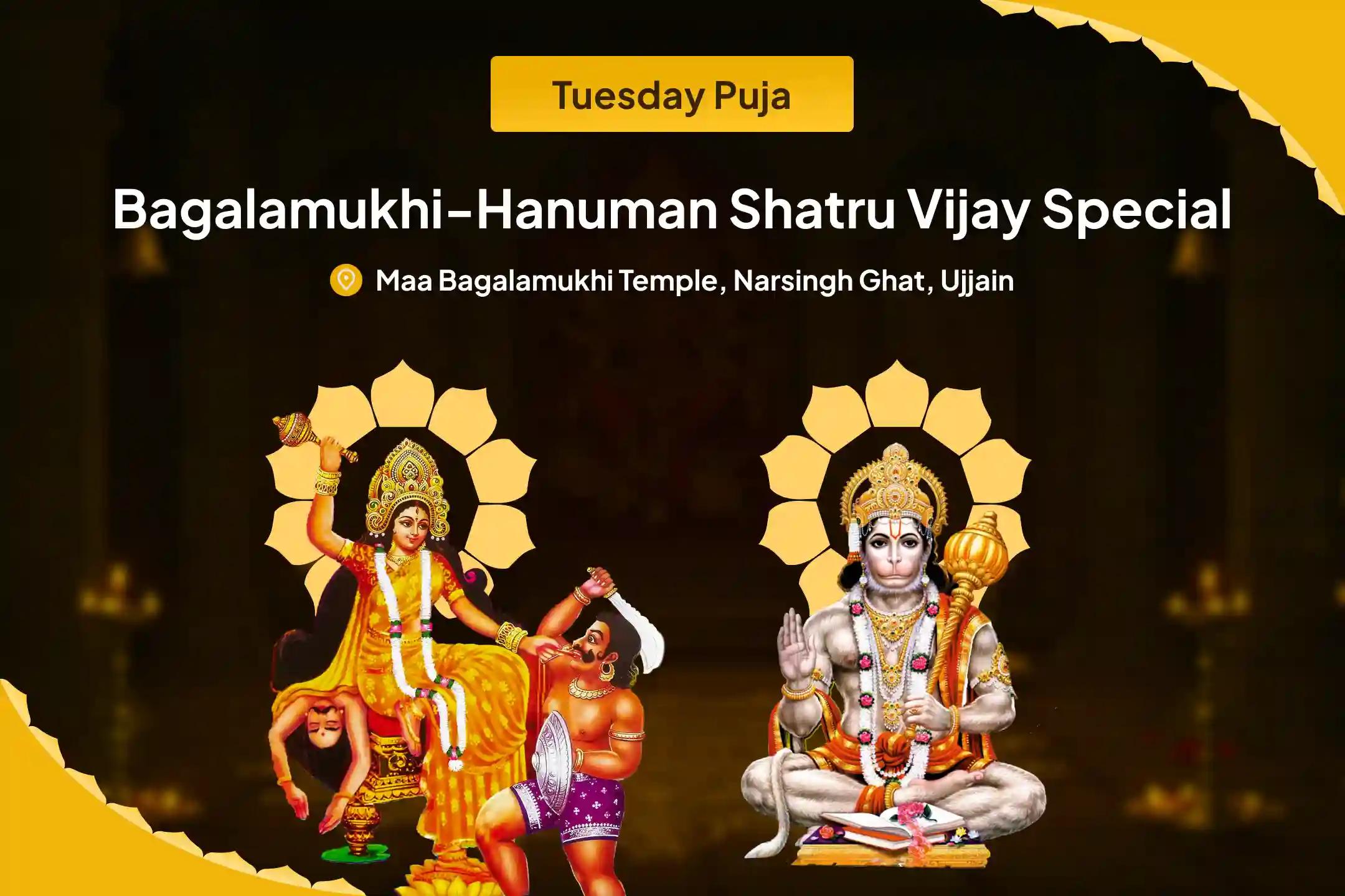 Bagalamukhi-Hanuman Victory over Enemies Special  Maa Bagalamukhi Shatru Buddhi Vinashini Yagya and Hanuman Shatrunjay Pujan For Protection from Enemies and Destroying Negativity