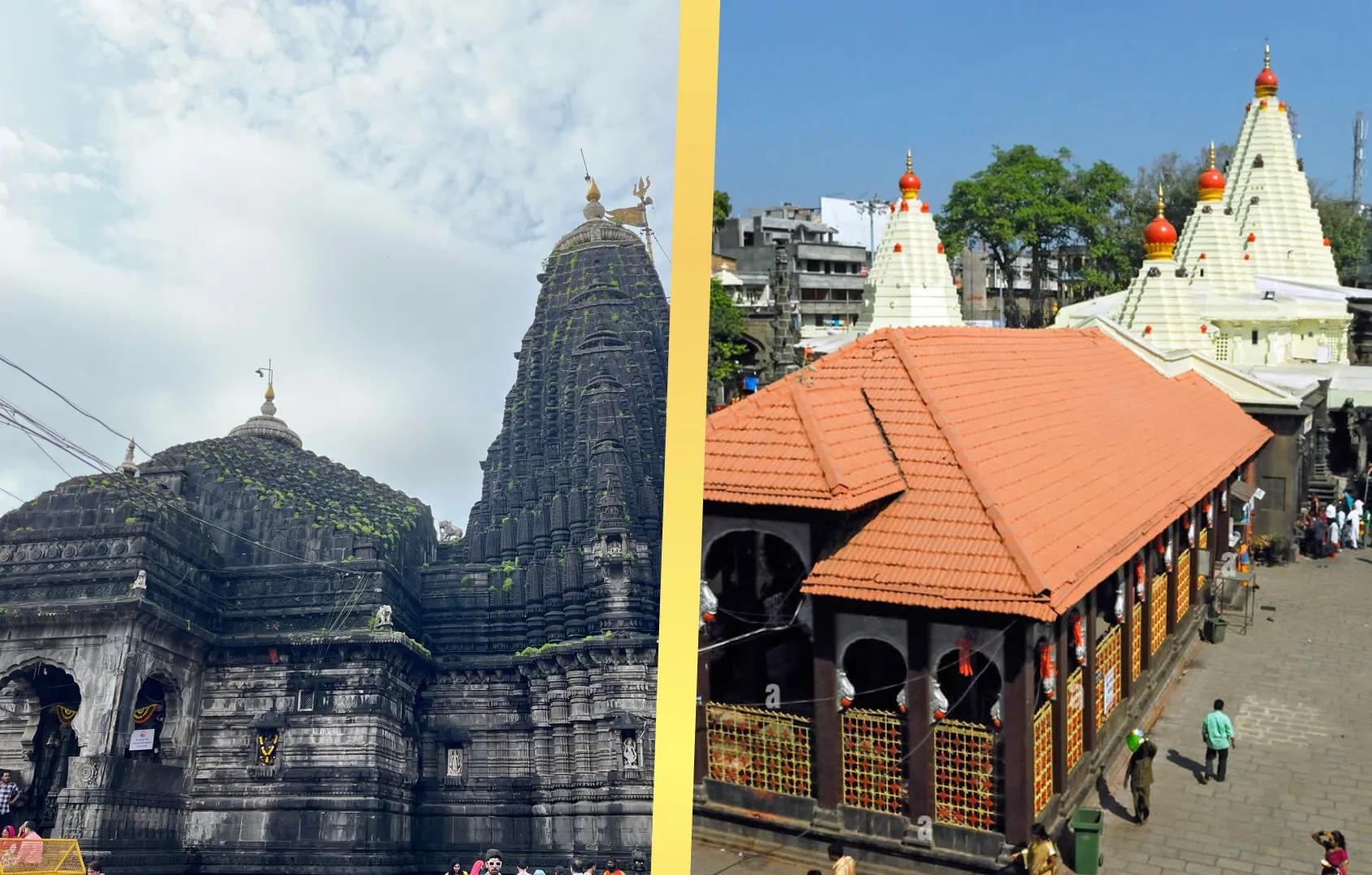 Shri Trimbakeshwar Jyotirlinga Temple, Shaktipeeth Maa Mahalakshmi Ambabai Temple, Nashik, Kolhapur, Maharashtra