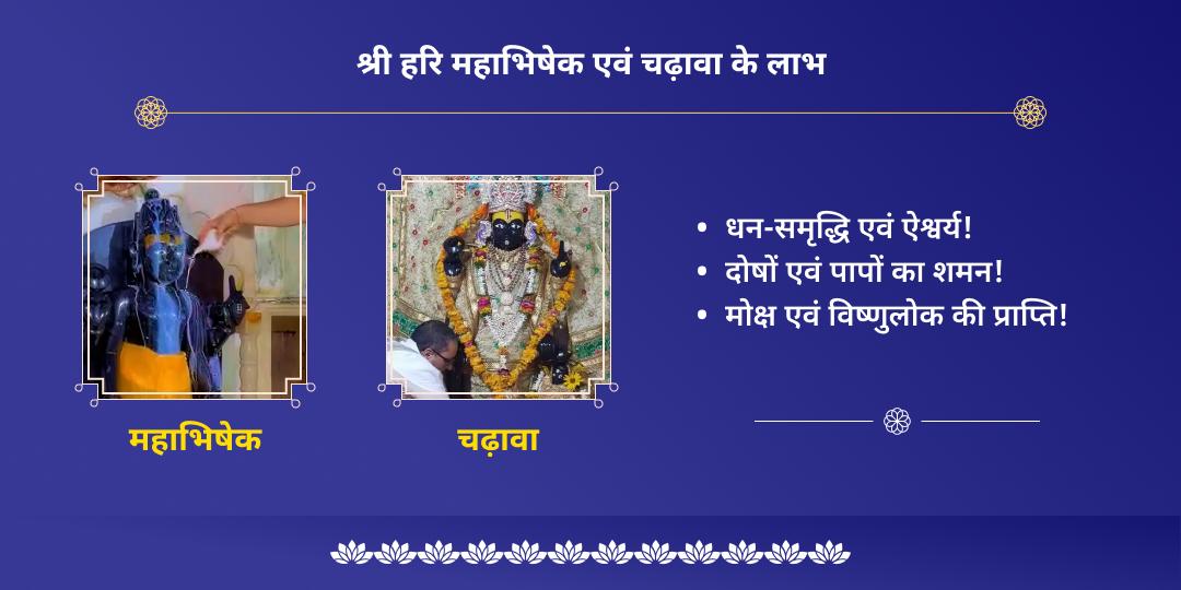 देवशयनी एकादशी श्री हरि विष्णु महाभिषेक चढ़ावा