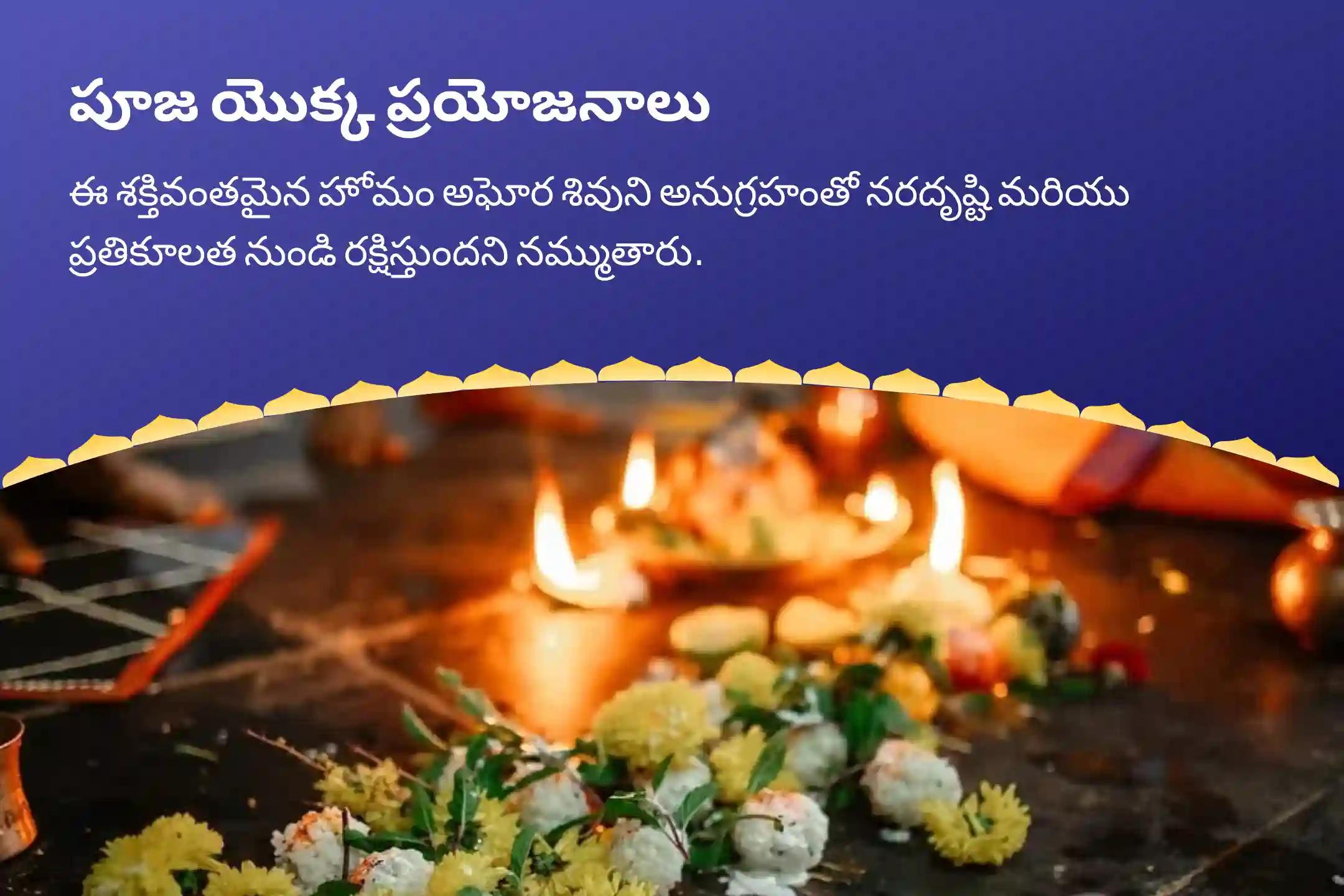 నరదృష్టి మరియు ప్రతికూల శక్తుల నుండి రక్షణ కోసం భౌమ ప్రదోషం గోకర్ణ స్పెషల్ అఘోరాస్త్ర హోమంలో పాల్గొనండి.