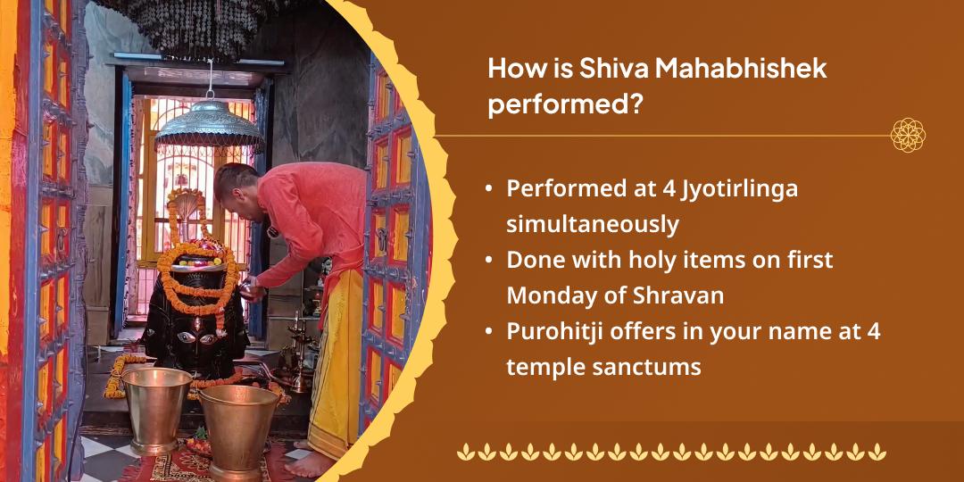 Shravan Somwar Shiva 4 Temple Mahabhishek & Chadhava 