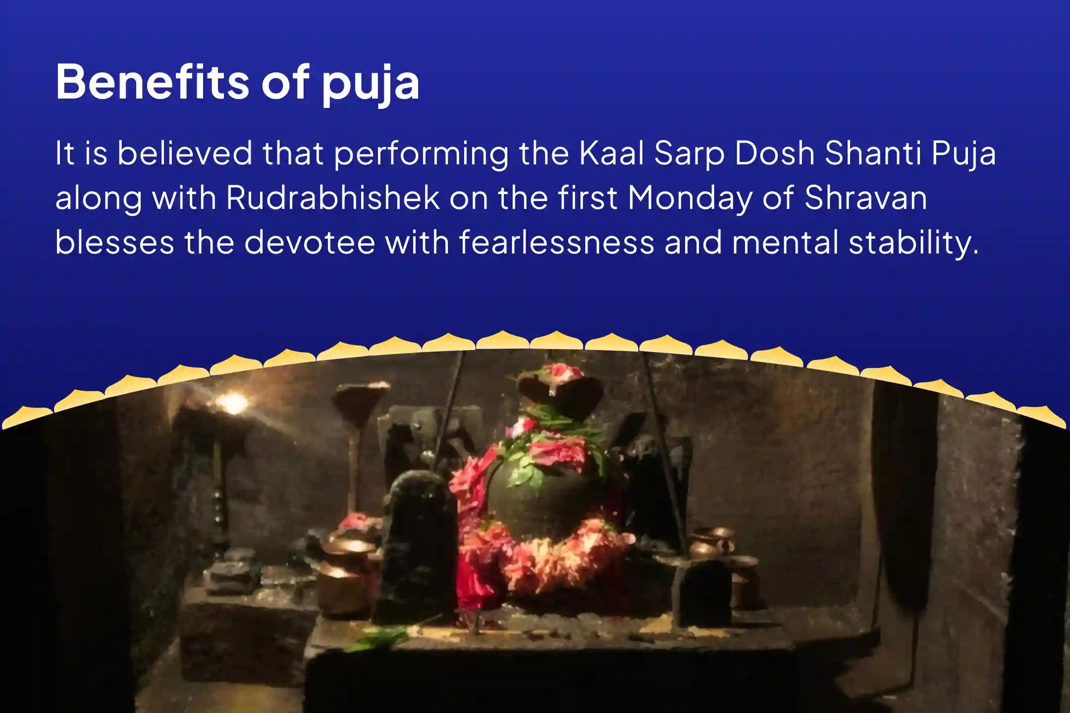 Shravan First Monday Sarp Dosha Shanti Kaal Sarp Dosha Shanti Puja and Rahu Paithani Shiv Rudrabhishek For Fearlessness and Achieving Mental Stability