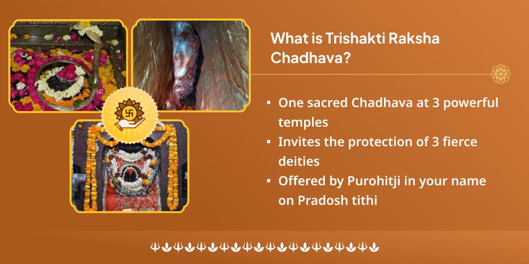 Pradosh Shiv-Bhairav-Hanuman Trishakti Raksha Chadhava